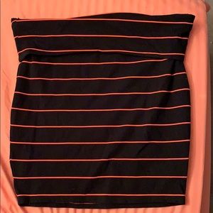 Stretchy Fold Over Miniskirt